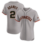 Choea SF.Giants #2 Willy Adames Player Gray Home Limited Elite Stitched Jerseys