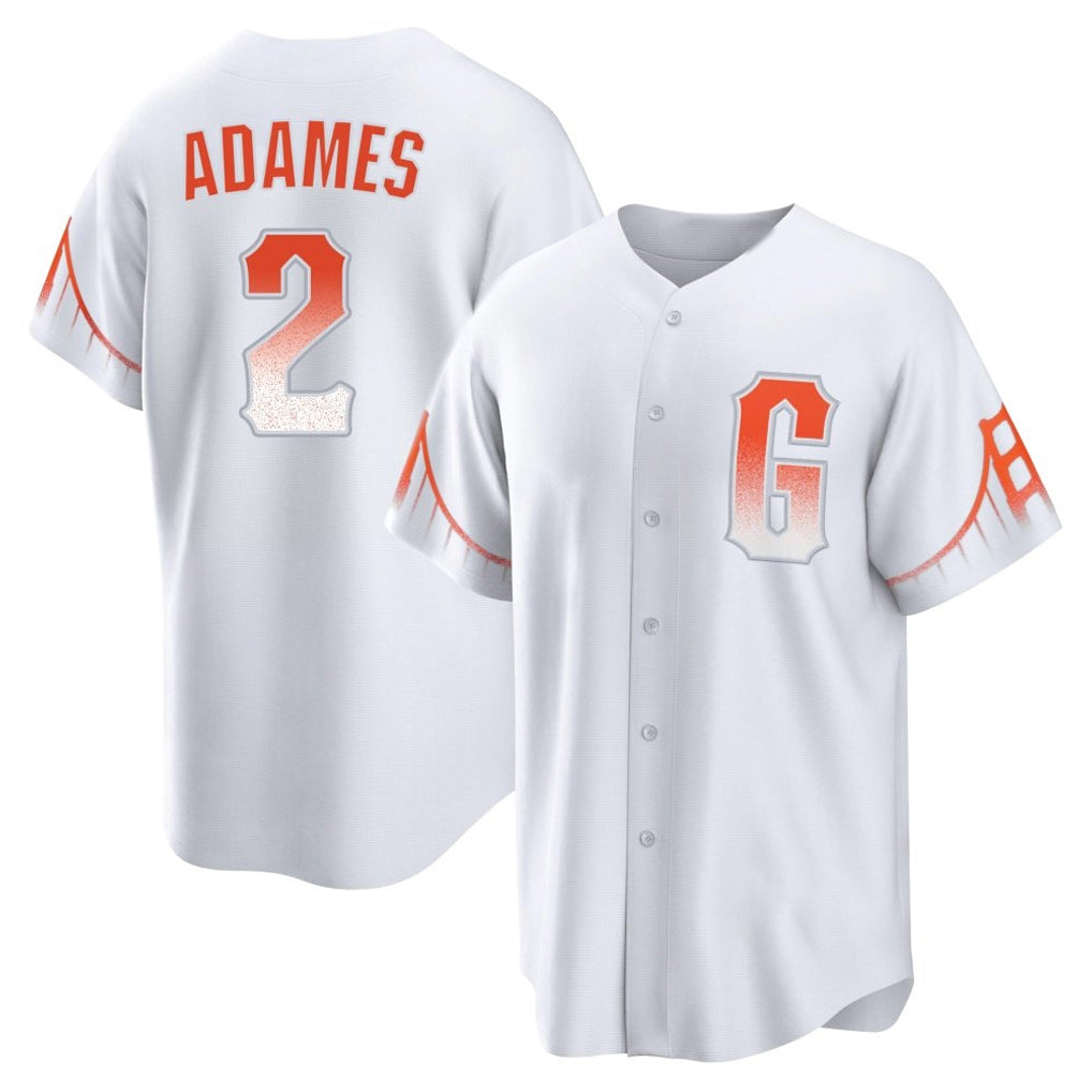 Choea SF.Giants #2 Willy Adames Player White City Connect Home Game Stitched Jerseys