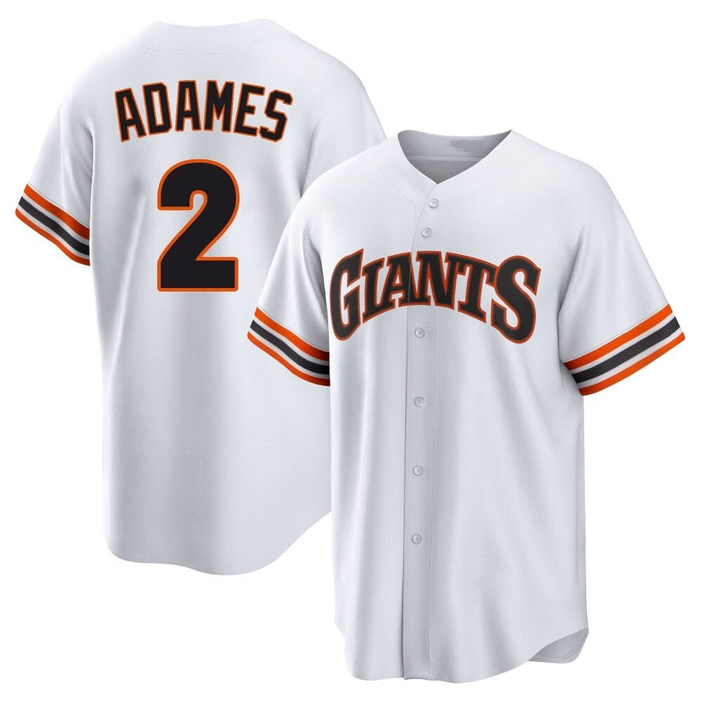 Choea SF.Giants #2 Willy Adames Player White Home Game Stitched Jerseys