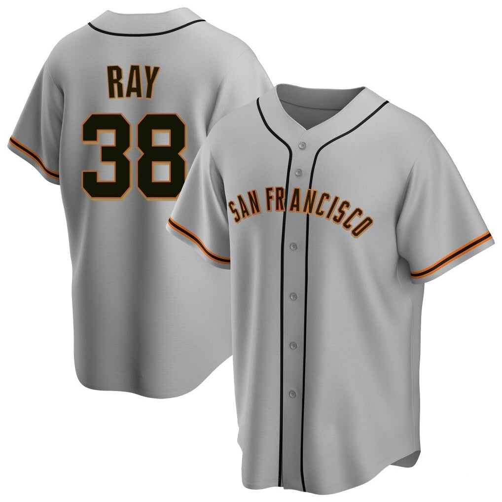 Choea SF.Giants #38 Robbie Ray Player Gray Home Game Stitched Jerseys