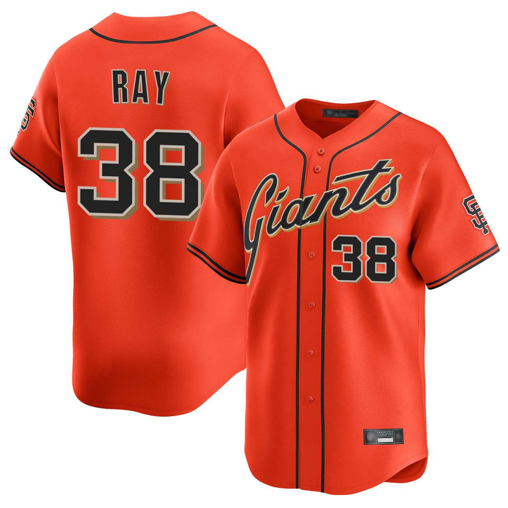 Choea SF.Giants #38 Robbie Ray Player Orange Home Limited Stitched Jerseys