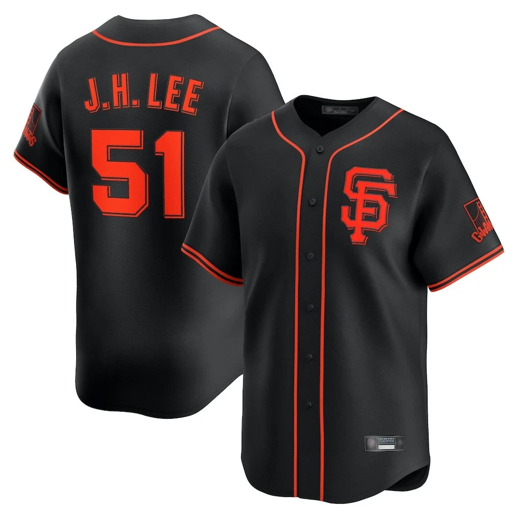 Choea SF.Giants #51 Jung Hoo Lee Player Black 2026 Home Limited Stitched Jerseys