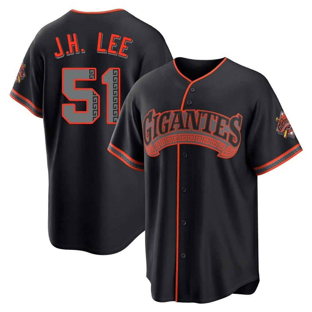 Choea SF.Giants #51 Jung Hoo Lee Player  Black Alternate Limited Stitched Jerseys