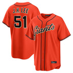 Choea SF.Giants #51 Jung Hoo Lee Player Orange Home Game Stitched Jerseys
