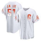 Choea SF.Giants #51 Jung Hoo Lee Player White City Connect Home Game Stitched Jerseys