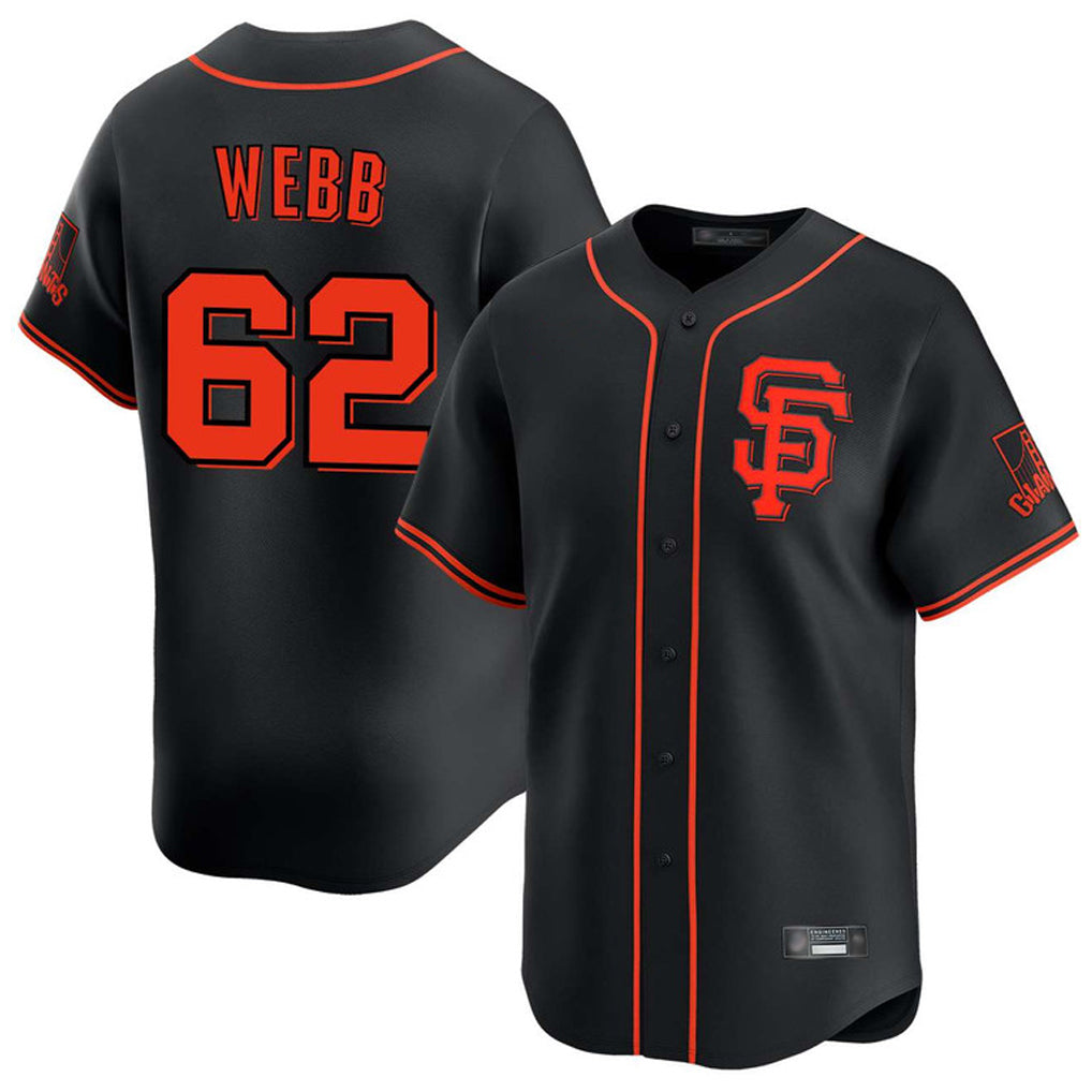 Choea SF.Giants #62 Logan Webb Player Black Home Limited Stitched Jerseys