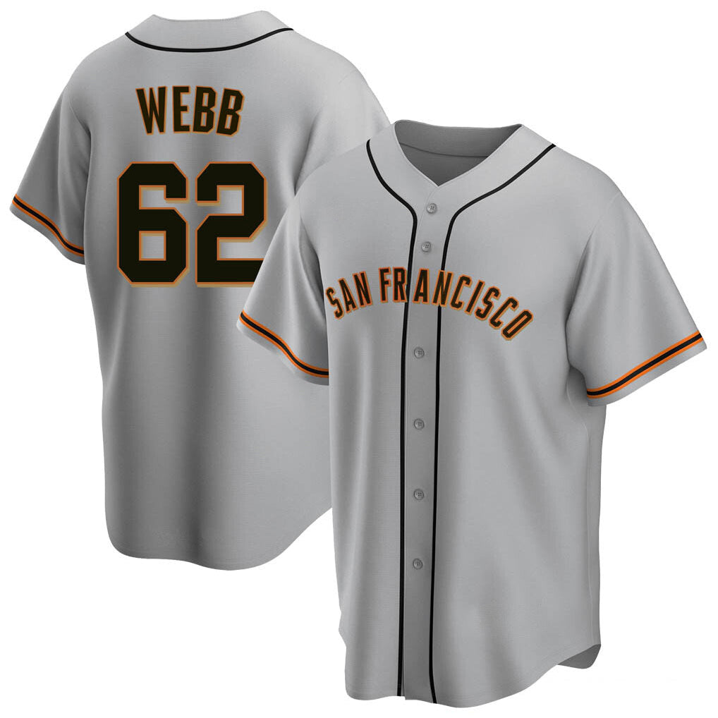 Choea SF.Giants #62 Logan Webb Player Gray Home Game Stitched Jerseys