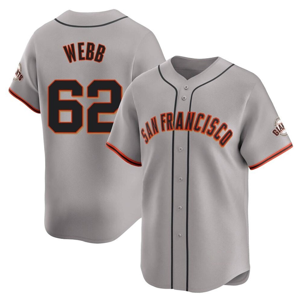 Choea SF.Giants #62 Logan Webb Player Gray Home Limited Stitched Jerseys