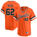Choea SF.Giants #62 Logan Webb Player Orange Home Game T-shirt Stitched Jerseys