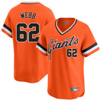 Choea SF.Giants #62 Logan Webb Player Orange Home Game T-shirt Stitched Jerseys