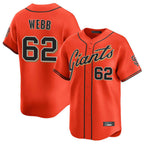 Choea SF.Giants #62 Logan Webb Player Orange Home Limited Stitched Jerseys