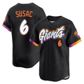 Choea SF.Giants #6 Daniel Susac Player Black 2025 City Connect Home Limited Stitched Jerseys