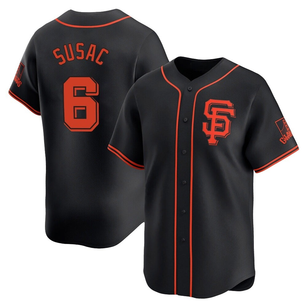 Choea SF.Giants #6 Daniel Susac Player  Black 2026 Home Limited Stitched Jerseys