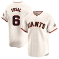 Choea SF.Giants #6 Daniel Susac Player Cream Home Limited Stitched Jerseys