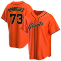 Choea SF.Giants #73 Randy Rodriguez Player Orange Home Game Stitched Jerseys