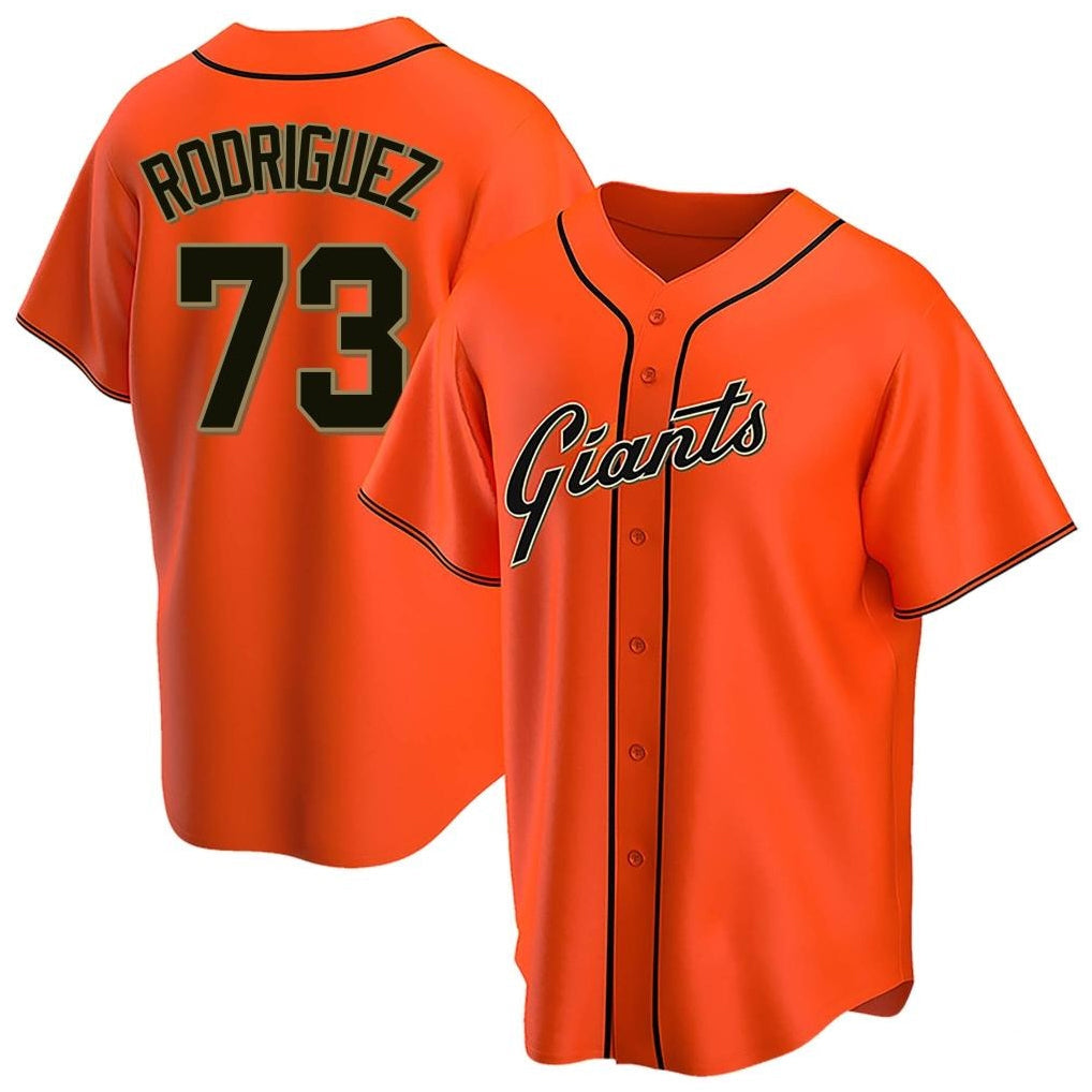 Choea SF.Giants #73 Randy Rodriguez Player Orange Home Game Stitched Jerseys