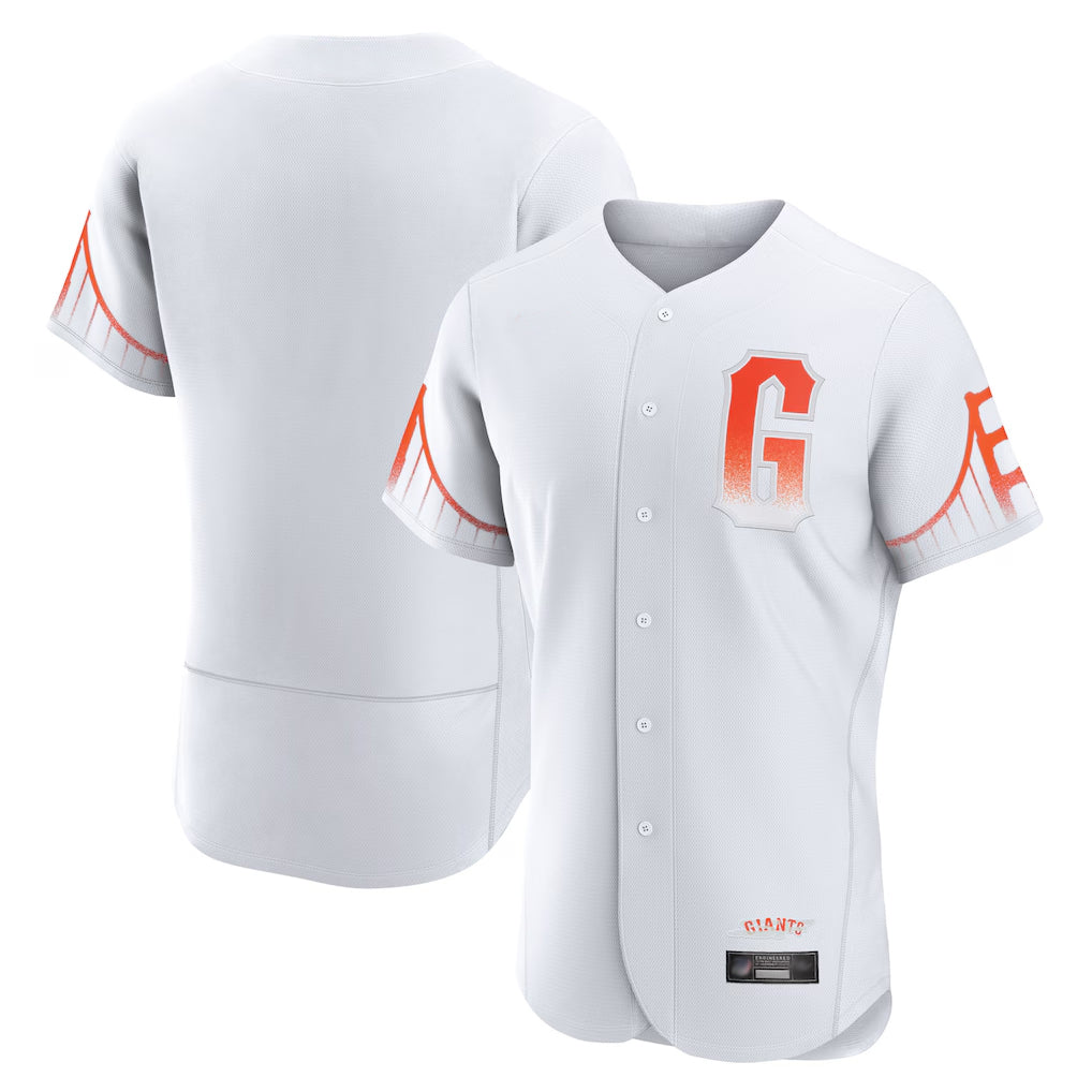 Choea SF.Giants Blank Player White City Connect Home Limited Elite Stitched Jerseys