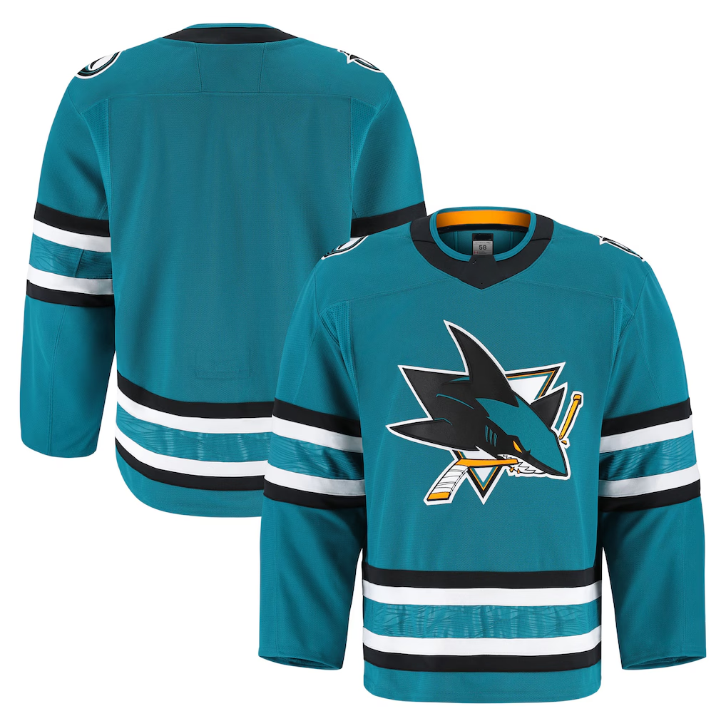Choea S.Jose Sharks Teal Home Authentic Pro Jerseys