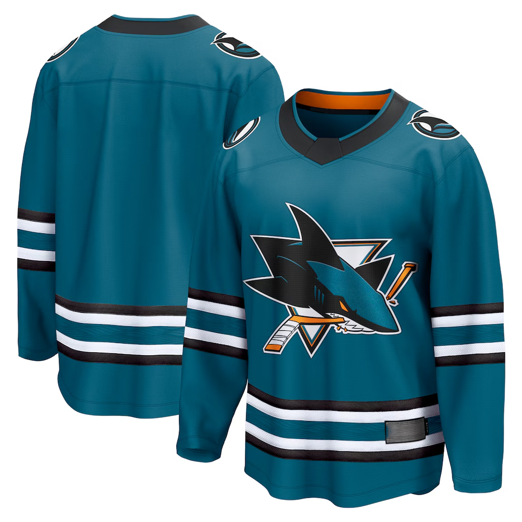 Choea S.Jose Sharks Teal Home Breakaway Jerseys