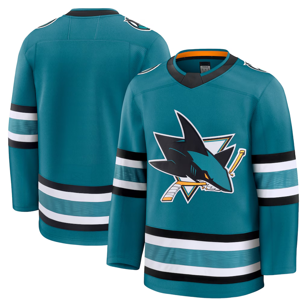 Choea S.Jose Sharks Teal Home Premium Jerseys