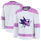 Choea S.Jose Sharks White 2024 Hockey Fights Cancer Practice Jerseys