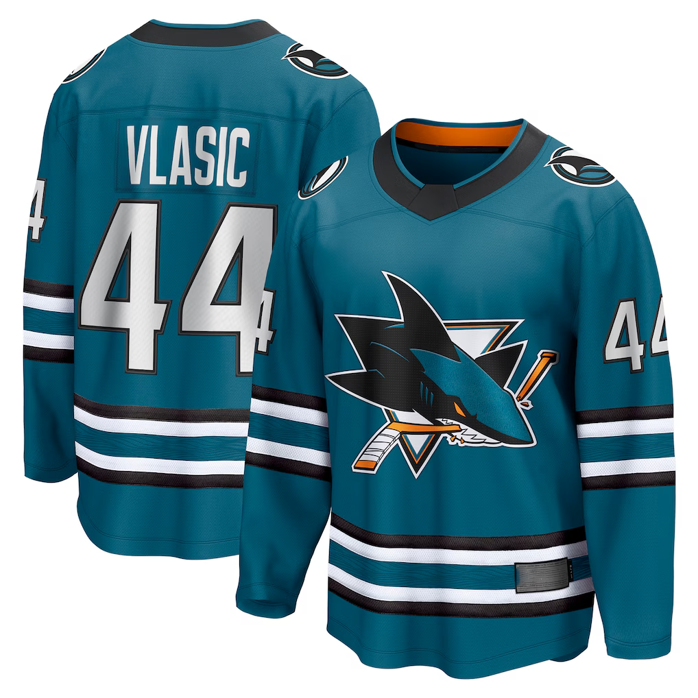 Choea S.Jose Sharks #44 Marc-Edouard Vlasic Teal Home Breakaway Player Jerseys