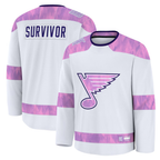 Choea St.L.Blues White Hockey Fights Cancer Survivor Practice Jerseys