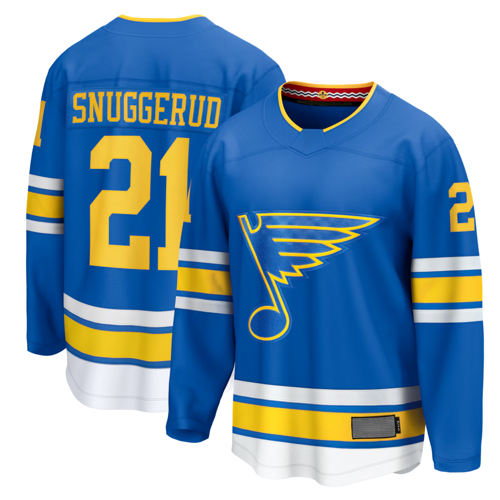 Choea St.L.Blues #21 Blues Jimmy Snuggerud Blue Home Breakaway Jerseys