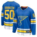 Choea St.L.Blues #50 Jordan Binnington Blue Home Breakaway Jerseys