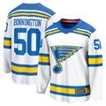 Choea St.L.Blues #50 Jordan Binnington White Away Breakaway Player Jerseys