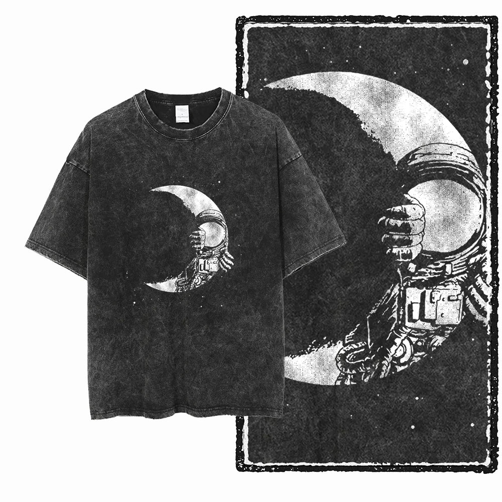 Cheap T-shirt Jerseys SA ASTRONAUT SPACE THEMES Printed Cotton Acid Washed Graphic Unisex T Shirt Cool Streetwear Men Tshirts Big Size Tee for men