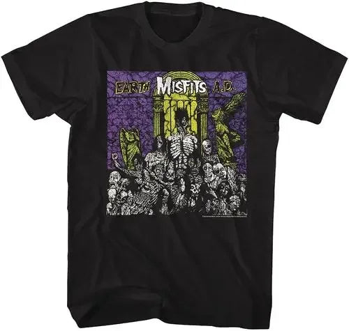 Cheap T-shirt Jerseys New Fashion Misfits Punk Style Tshirt Retro Street Skull Pattern Men's T-shirt