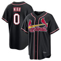 Choea St. Louis Cardinals #0 Masyn Winn Player Black Carbon Fashio Game Stitched Jerseys