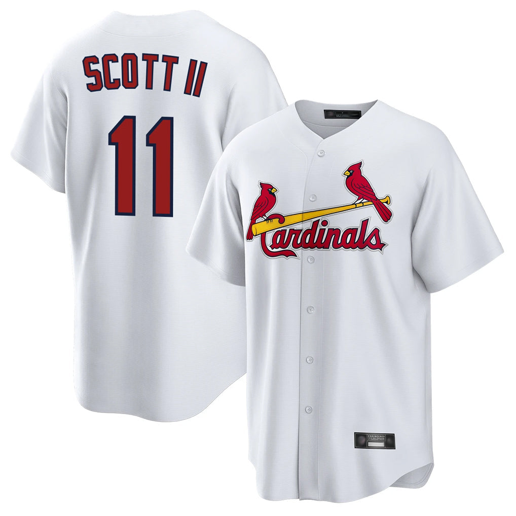 Choea St. Louis Cardinals #11 Victor Scott II Player White Home Game Stitched Jerseys