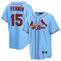 Choea St. Louis Cardinals #15 Jose Fermin Player Light Blue Home Game Stitched Jerseys