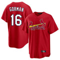 Choea St. Louis Cardinals #16 Nolan Gorman Player Red Home Game Stitched Jerseys