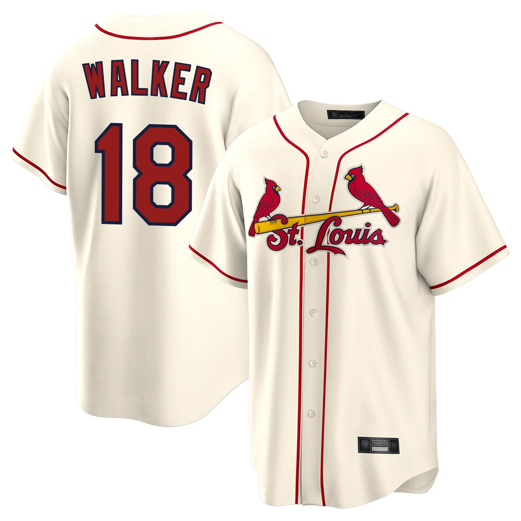 Choea St. Louis Cardinals #18 Jordan Walker Player Cream Home Game Stitched Jerseys