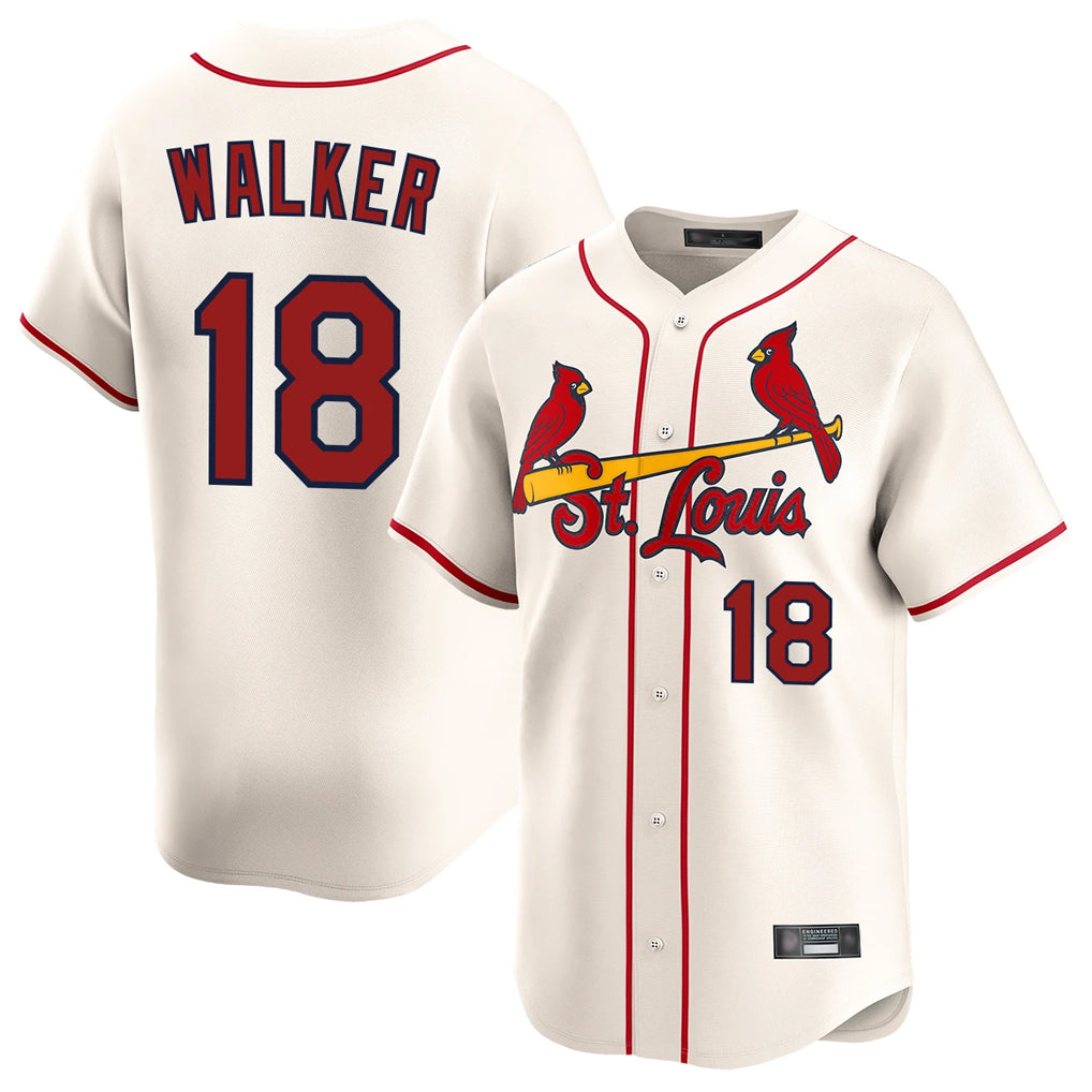 Choea St. Louis Cardinals #18 Jordan Walker Player Cream Home Limited Stitched Jerseys