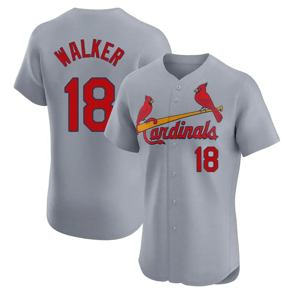 Choea St. Louis Cardinals #18 Jordan Walker Player Gray Home Limited Elite Stitched Jerseys