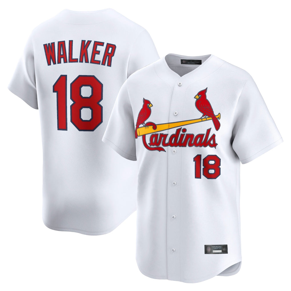 Choea St. Louis Cardinals #18 Jordan Walker Player White Home Limited Stitched Jerseys