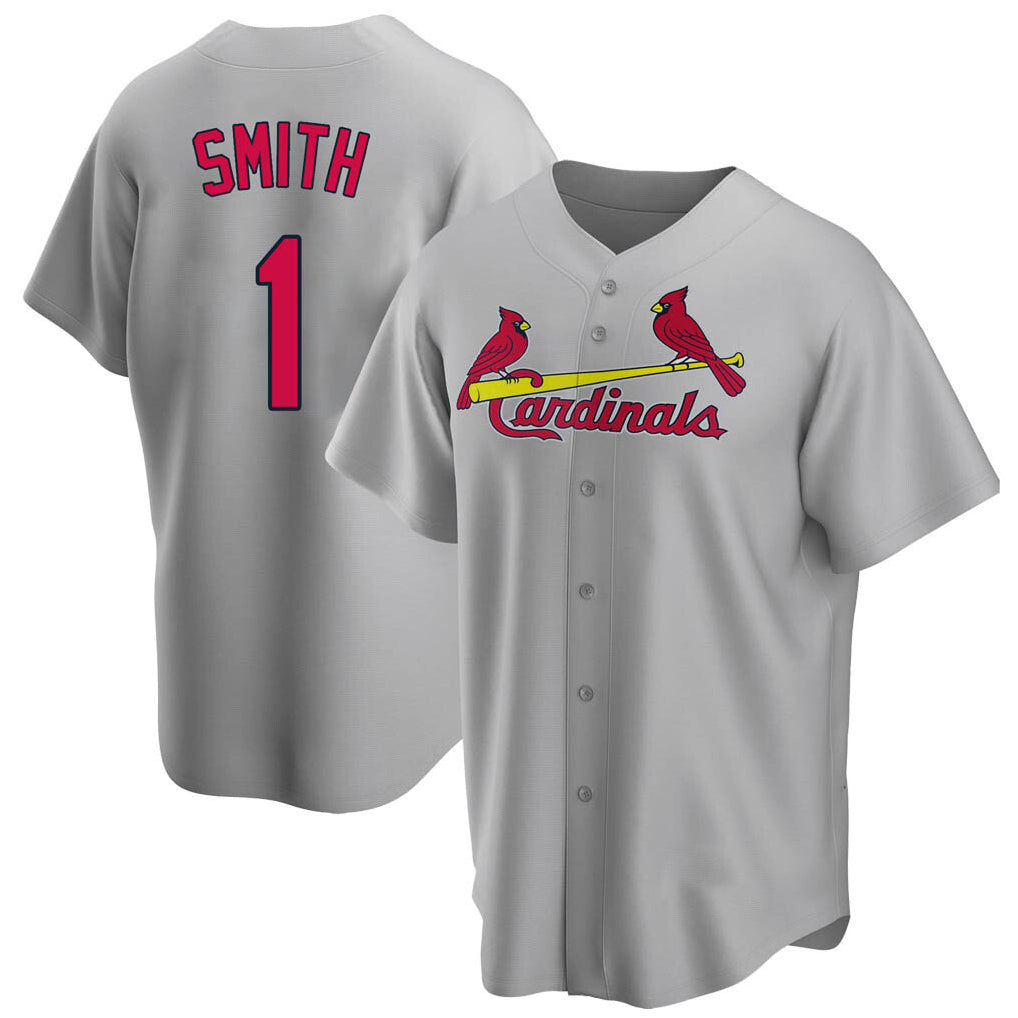 Choea St. Louis Cardinals #1 Ozzie Smith Player Gray Home Game Stitched Jerseys
