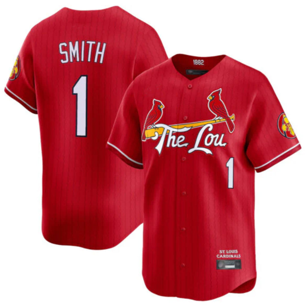 Choea St. Louis Cardinals #1 Ozzie Smith Player Red City Connect Limited Stitched Jerseys