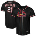 Choea St. Louis Cardinals #21 Lars Nootbaar Player Black Carbon Fashio Game Stitched Jerseys