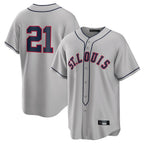 Choea St. Louis Cardinals #21 Lars Nootbaar Player Gray Classic Replica Game Stitched Jerseys