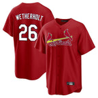 Choea St. Louis Cardinals #26 JJ Wetherholt Player Red Home Game Stitched Jerseys