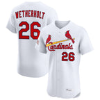 Choea St. Louis Cardinals #26 JJ Wetherholt Player White Home Limited Elite Stitched Jerseys