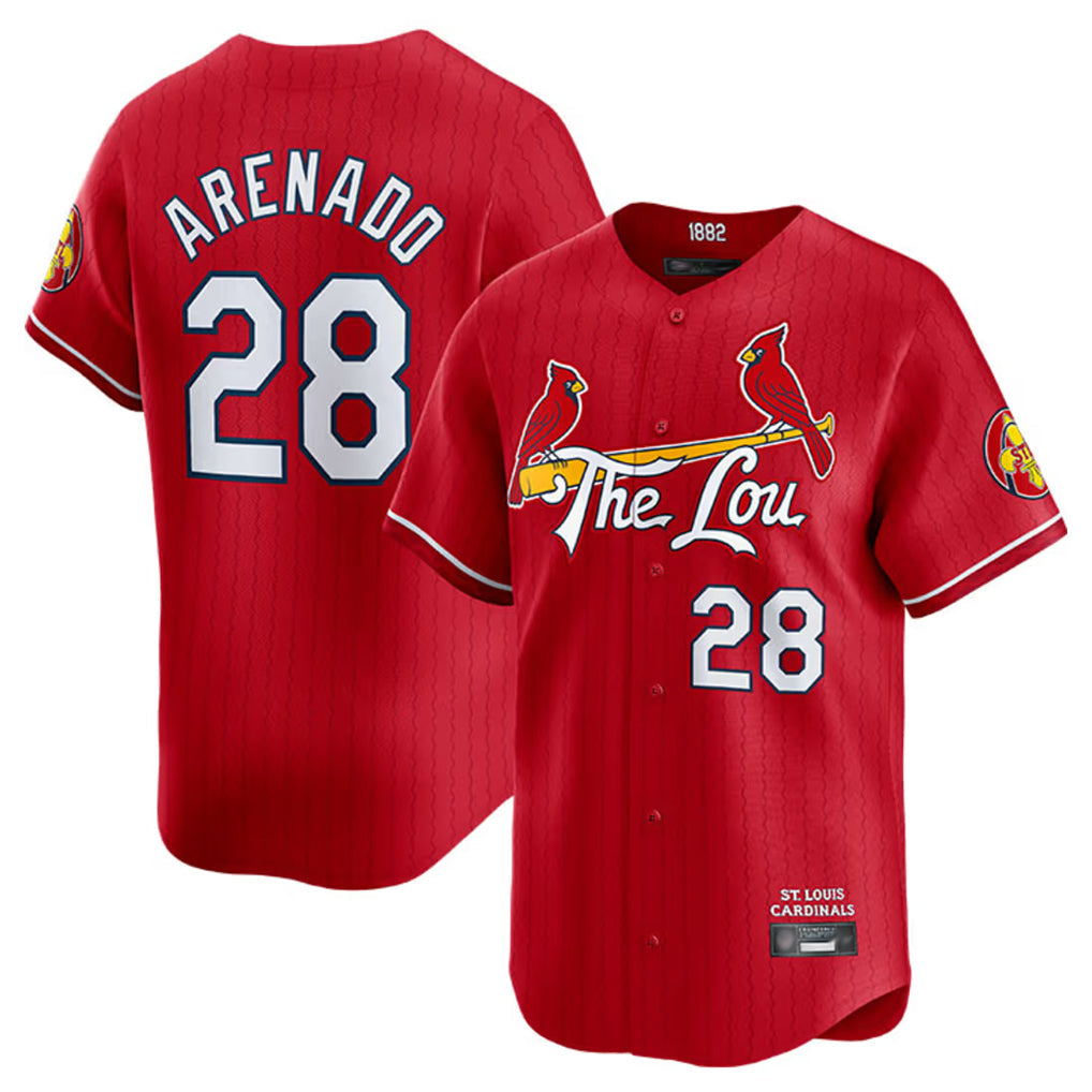 Choea St. Louis Cardinals #28 Nolan Arenado Player Red City Connect Limited Stitched Jerseys