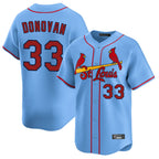 Choea St. Louis Cardinals #33 Brendan Donovan Player Light Blue Home Limited Stitched Jerseys