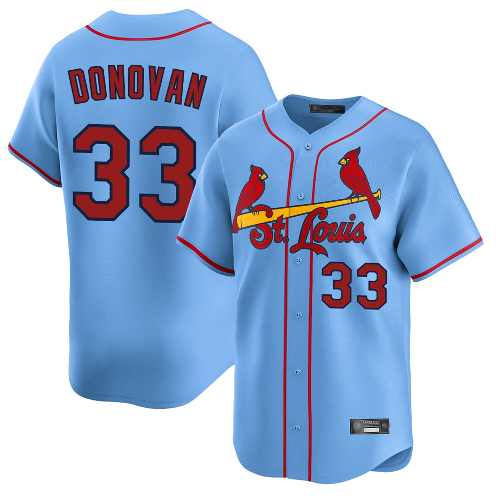 Choea St. Louis Cardinals #33 Brendan Donovan Player Light Blue Home Limited Stitched Jerseys