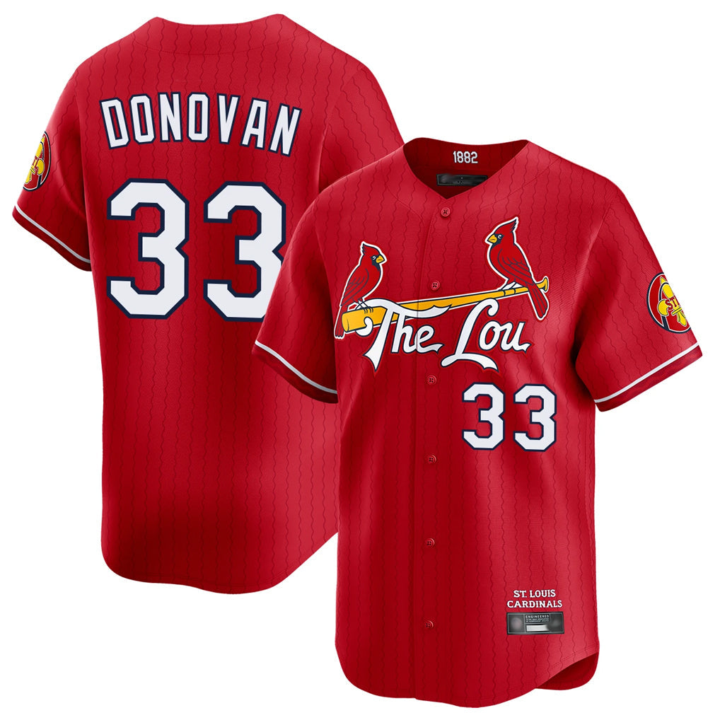 Choea St. Louis Cardinals #33 Brendan Donovan Player Red City Connect Limited Stitched Jerseys